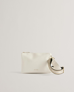 Sac Crossbody Ted Baker Branded Webbing Blanche Femme | SDR-85734521